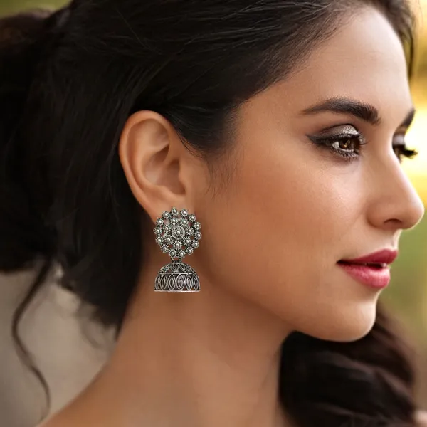 Silver_Elegant_Design_Alloy_Earrings_Set_Of_12_For_Women