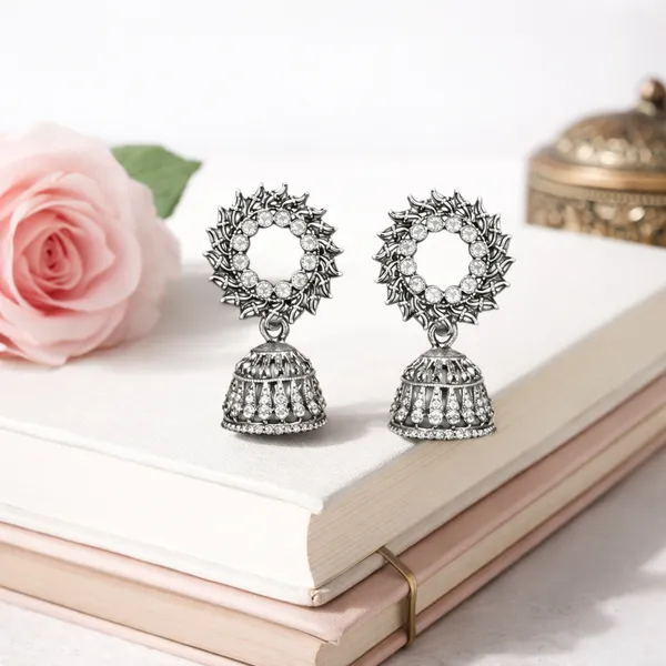 Silver_Elegant_Design_Alloy_Earrings_Set_Of_12_For_Women