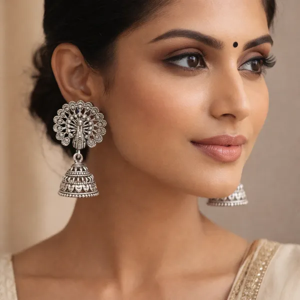 Silver_Elegant_Design_Alloy_Earrings_Set_Of_12_For_Women
