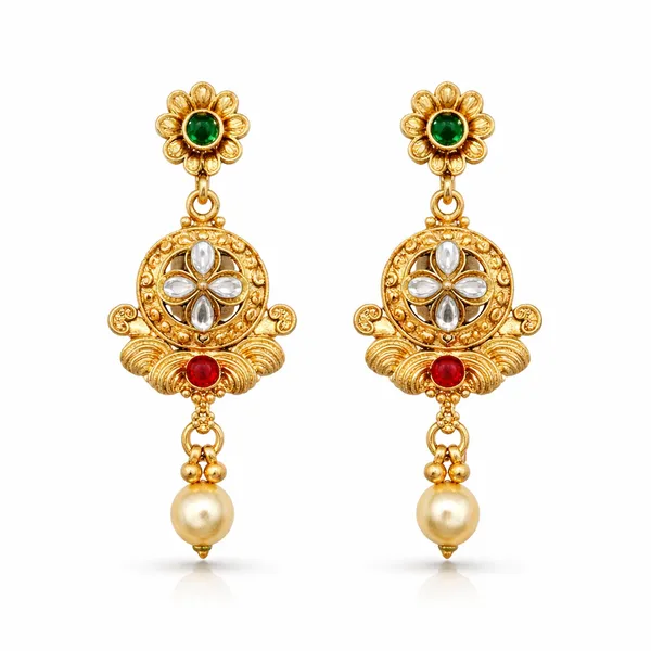 White_And_Gold_Elegant_Design_Alloy_Necklace_Set_For_Women