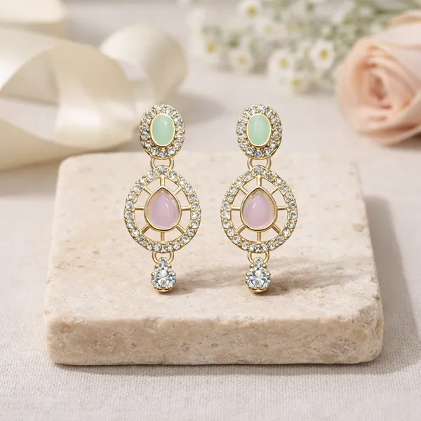 White_Elegant_Design_Alloy_Necklace_Set_For_Women