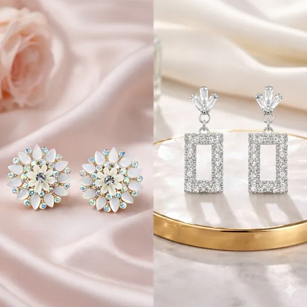 White_Elegant_Design_Alloy_Earrings_For_Women_Combo_Set_Pack_Of_2