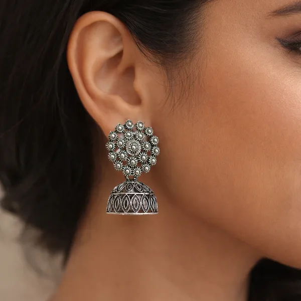 Silver_Elegant_Design_Alloy_Earrings_Set_Of_16_For_Women