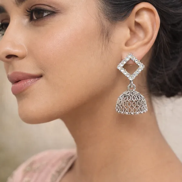 Silver_Elegant_Design_Alloy_Earrings_Set_Of_16_For_Women