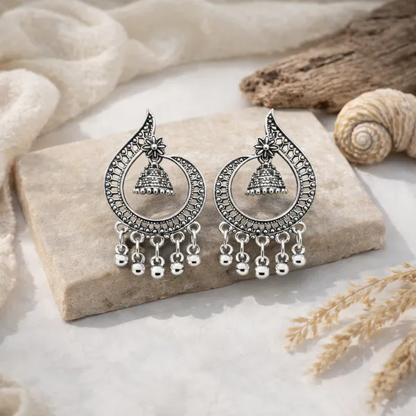 Silver_Elegant_Design_Alloy_Earrings_Set_Of_16_For_Women