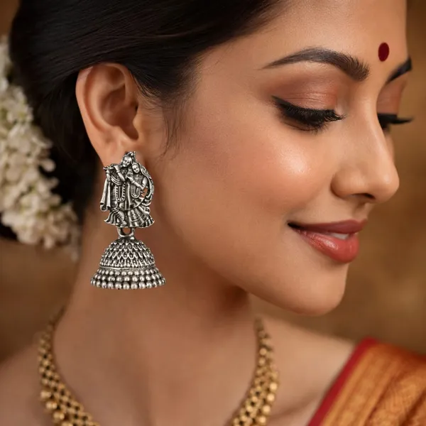 Premium_Silver_Earrings_16_pair_With_Black_Velvet_Jhumka_box_–_Traditional_&_Party_Wear_Collection