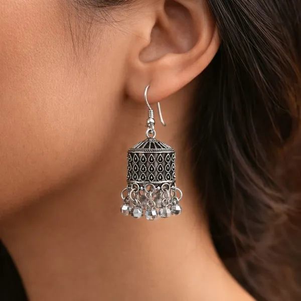 Premium_Silver_Earrings_16_pair_With_Black_Velvet_Jhumka_box_–_Traditional_&_Party_Wear_Collection