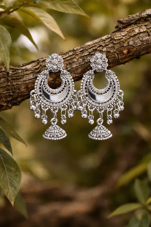 Silver_Elegant_Design_Alloy_Earrings_Set_Of_6_For_Women