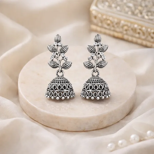 Silver_Elegant_Design_Alloy_Earrings_Set_Of_6_For_Women