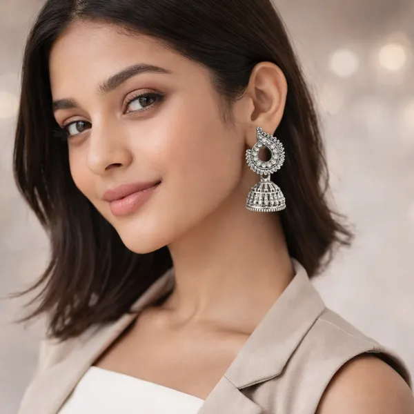 Silver_Elegant_Design_Alloy_Earrings_Set_Of_6_For_Women