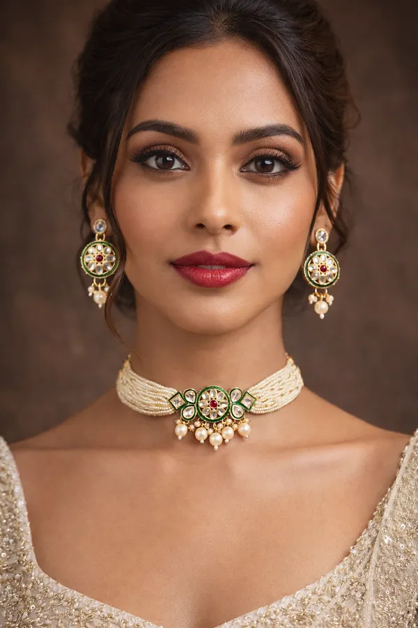 White_Elegant_Design_Alloy_Necklace_Set_For_Women