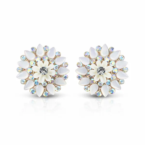 White_Elegant_Design_Alloy_Earrings_For_Women