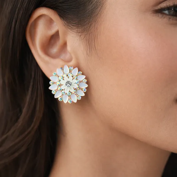 White_Elegant_Design_Alloy_Earrings_For_Women