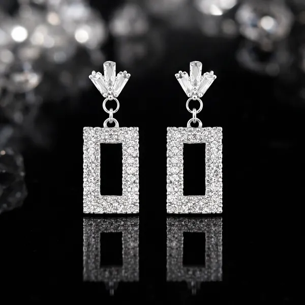 White_Elegant_Design_Alloy_Earrings_For_Women
