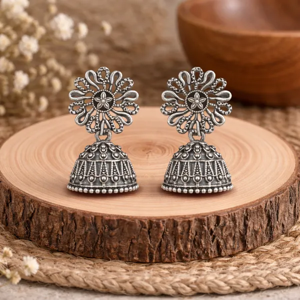 Silver_Elegant_Design_Alloy_Earrings_Set_Of_9_For_Women