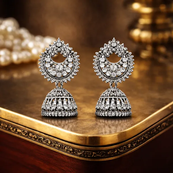Silver_Elegant_Design_Alloy_Earrings_Set_Of_9_For_Women