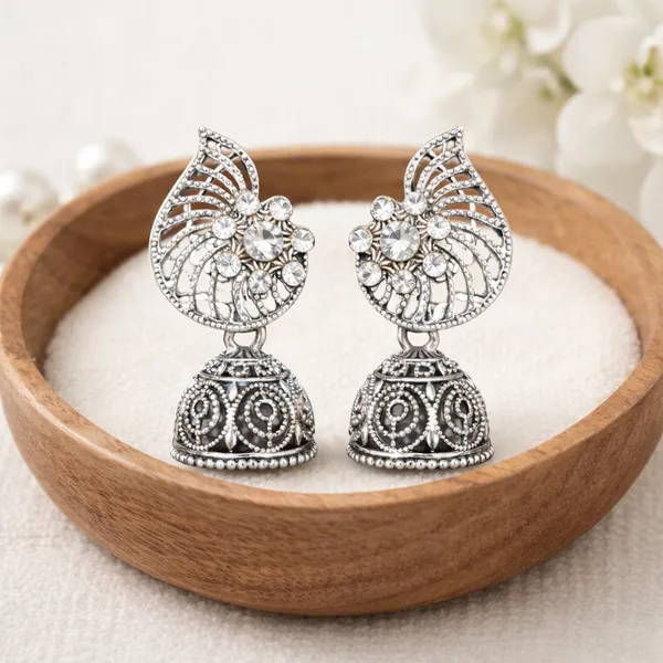 Silver_Elegant_Design_Alloy_Earrings_Set_Of_9_For_Women