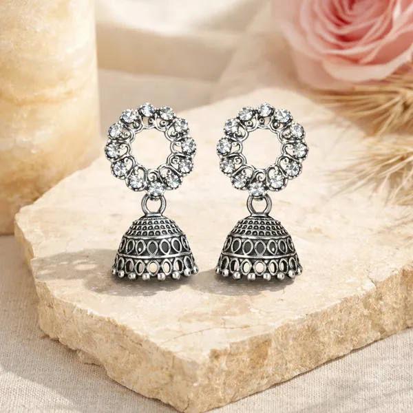 Silver_Elegant_Design_Alloy_Earrings_Set_Of_9_For_Women