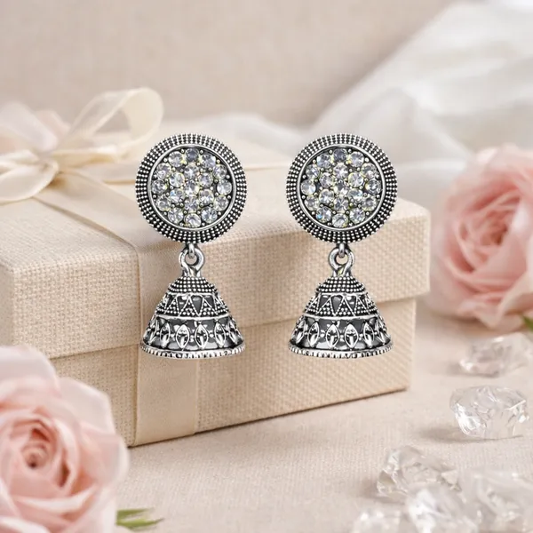 Silver_Elegant_Design_Alloy_Earrings_Set_Of_9_For_Women