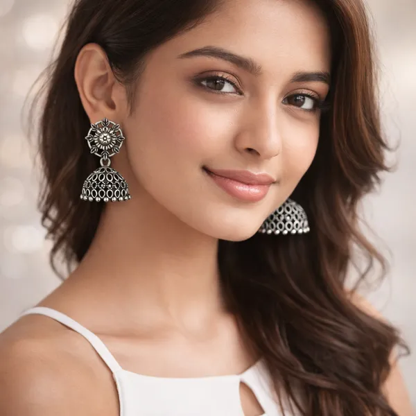 Silver_Elegant_Design_Alloy_Earrings_Set_Of_9_For_Women