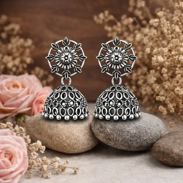 Silver_Elegant_Design_Alloy_Earrings_Set_Of_9_For_Women