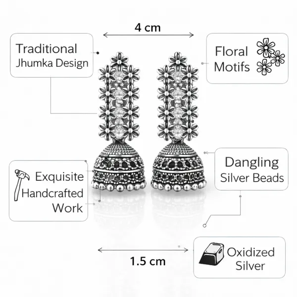 Silver_Elegant_Design_Alloy_Earrings_Set_Of_6_For_Women