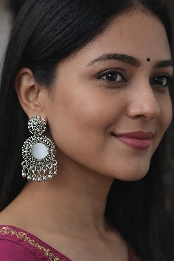 Silver_Elegant_Design_Alloy_Earrings_Set_Of_6_For_Women