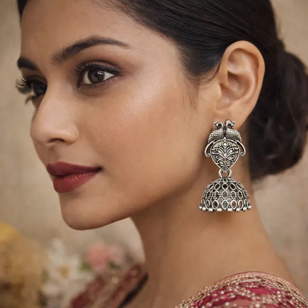 Silver_Elegant_Design_Alloy_Earrings_Set_Of_12_For_Women