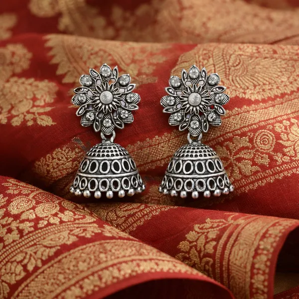 Silver_Elegant_Design_Alloy_Earrings_Set_Of_6_For_Women