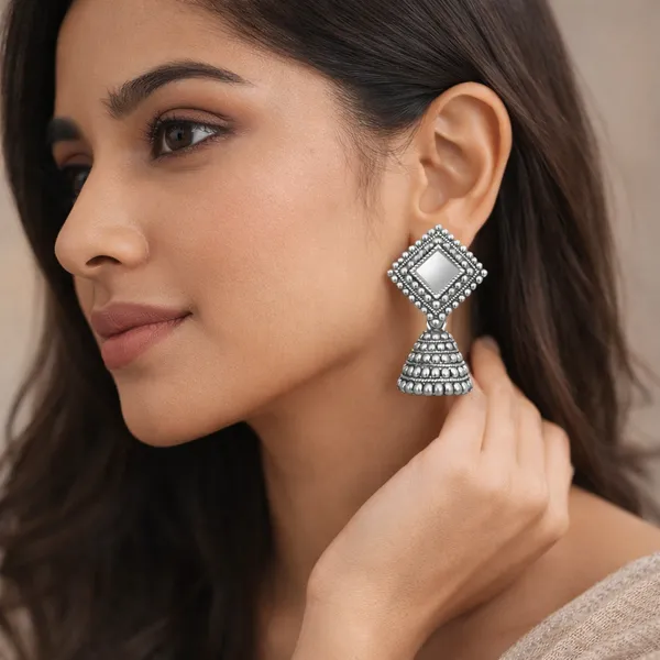 Silver_Elegant_Design_Alloy_Earrings_Set_Of_6_For_Women
