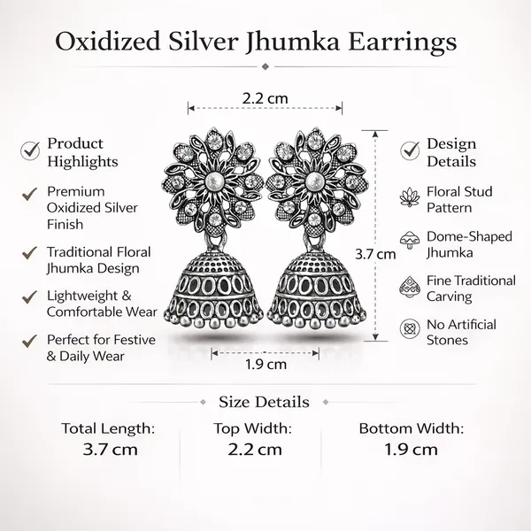 Silver_Elegant_Design_Alloy_Earrings_Set_Of_6_For_Women