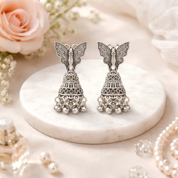 Silver_Elegant_Design_Alloy_Earrings_Set_Of_6_For_Women
