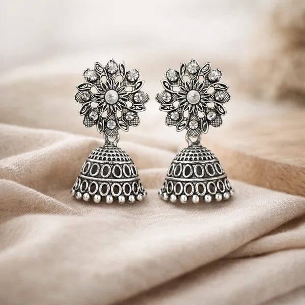 Silver_Elegant_Design_Alloy_Earrings_Set_Of_6_For_Women