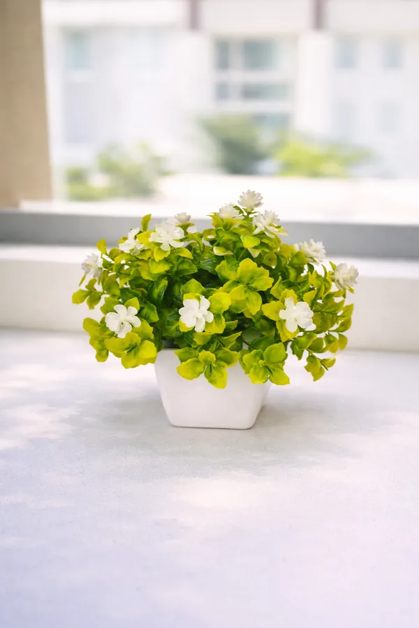 Yellow_And_Green_Plastic_Artificial_Flower_Bonsai_Plant_With_Pot_For_Home_Decor_And_Table_Decoration