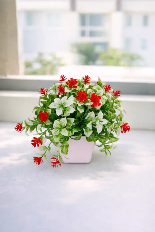 Multicolor_Plastic_Artificial_Flower_Bonsai_Plant_With_Pot_For_Home_Decor_And_Gifting