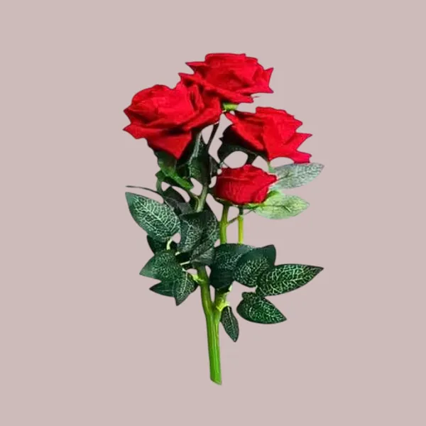 Red_And_Green_Plastic_Artificial_Flower_Bunch_For_Home_Decor_And_Decoration