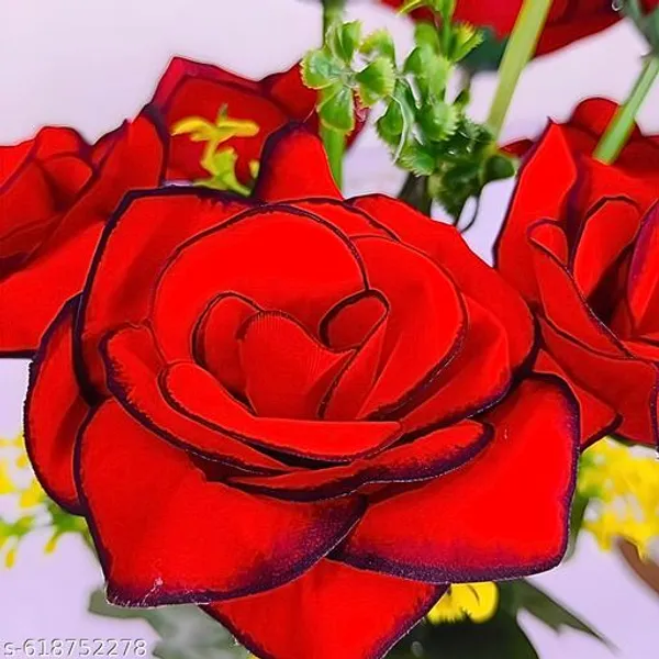 Red_And_Green_Plastic_Artificial_Flower_Bunch_For_Home_Decor_And_Decoration