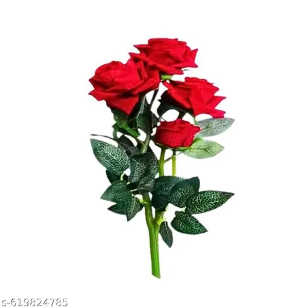 Red_And_Green_Plastic_Artificial_Flower_Bunch_For_Home_Decor_And_Decoration