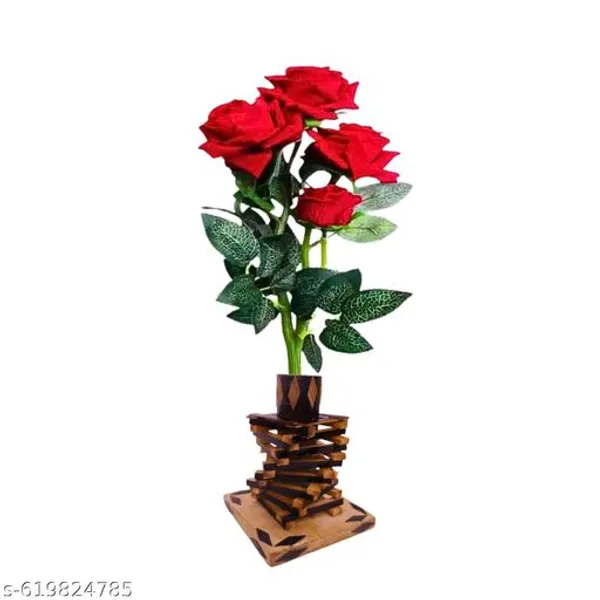 Red_And_Green_Plastic_Artificial_Flower_Bunch_For_Home_Decor_And_Decoration