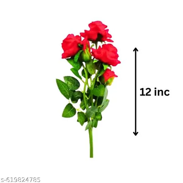 Red_And_Green_Plastic_Artificial_Flower_Bunch_For_Home_Decor_And_Decoration