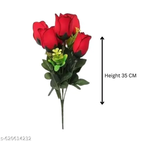 Red_And_Green_Premium_Artificial_Flower_Bouquet_(Pack_of_5)
