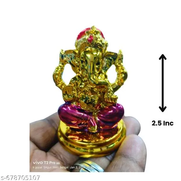 Golden_And_Red_Premium_Resin_Ganesha_Idol