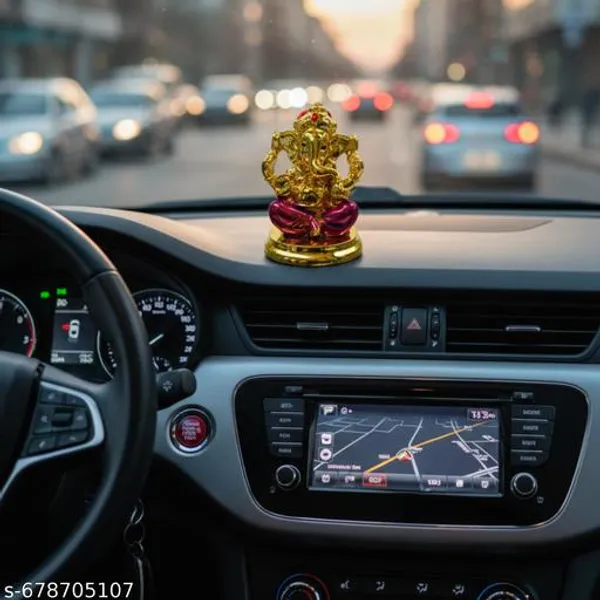 Golden_And_Red_Premium_Resin_Ganesha_Idol