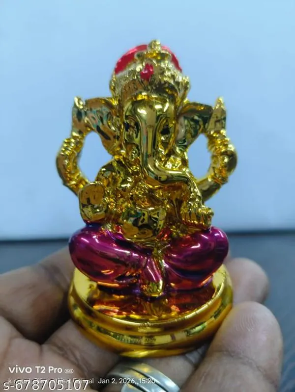 Golden_And_Red_Premium_Resin_Ganesha_Idol