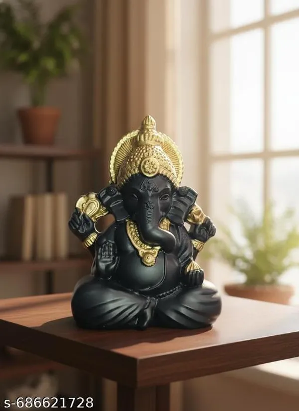 Black_And_Golden_Plastic_Resin_Ganesha_Decorative_Idol_For_Home_Decor_And_Spiritual_Decor