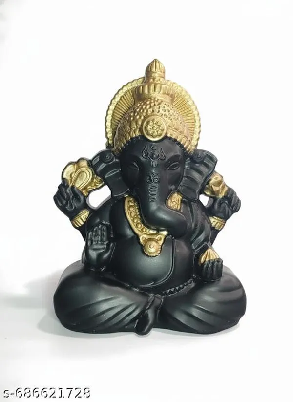 Black_And_Golden_Premium_Resin_Ganesha_Decorative_Idol
