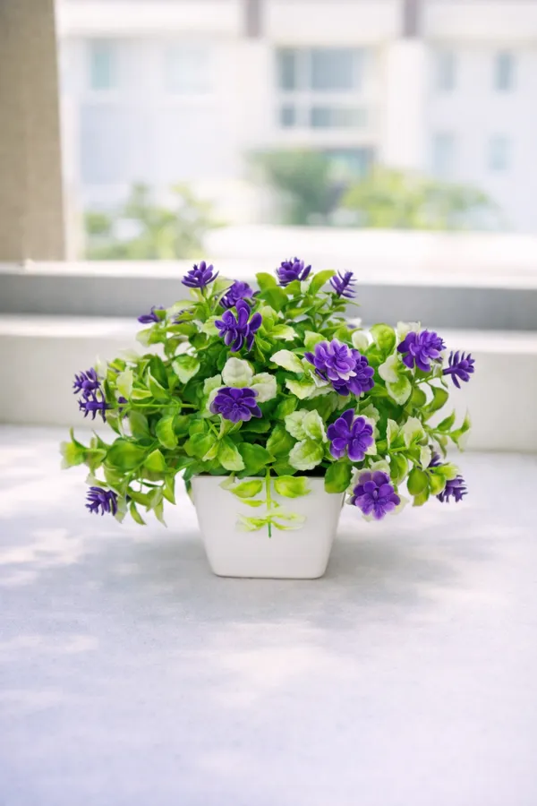 Purple_And_Green_Plastic_Artificial_Flower_Bonsai_Plant_With_Pot_For_Home_Decor_And_Floral_Decoration