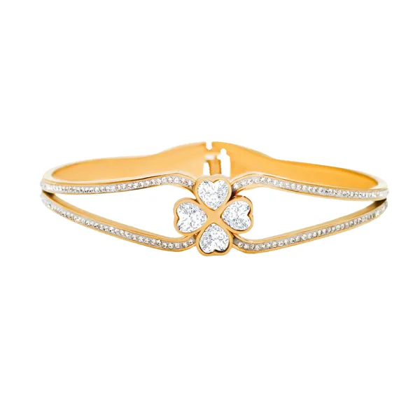 Gold_Royal_Clover_Radiance_Luxe_Bangle_For_Women