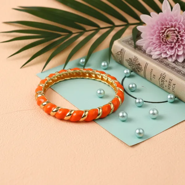 Orange_And_Gold_Flame_Radiance_Designer_Bangle_For_Women