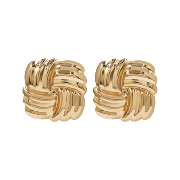 Gold_Signature_Square_Statement_Studs_For_Women